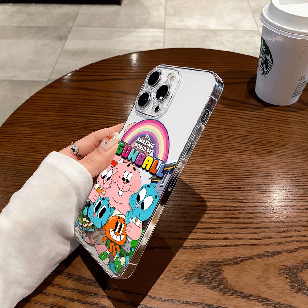 Удивительный мир Гамбола Чехол Для IPhone 17 16 15 14 13 12 Mini 11 Mini Pro Max Прозрачный Силиконовый Чехол