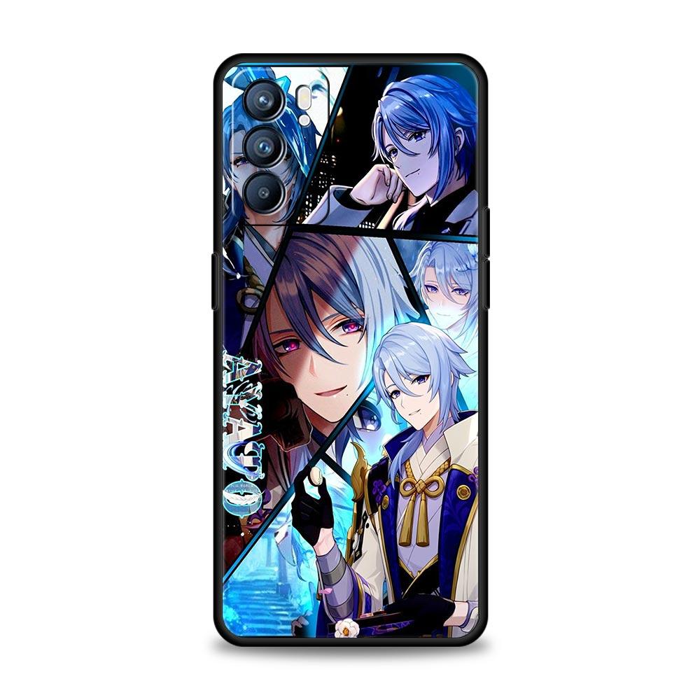 Case For Oppo Find X6 Pro X5 A54 A53 A52 A9 A15 A95 A17 A16 A76 A74 A57 A31 Reno8 Reno7 Reno6 Pro 5G Cover Genshin Impact Ayato