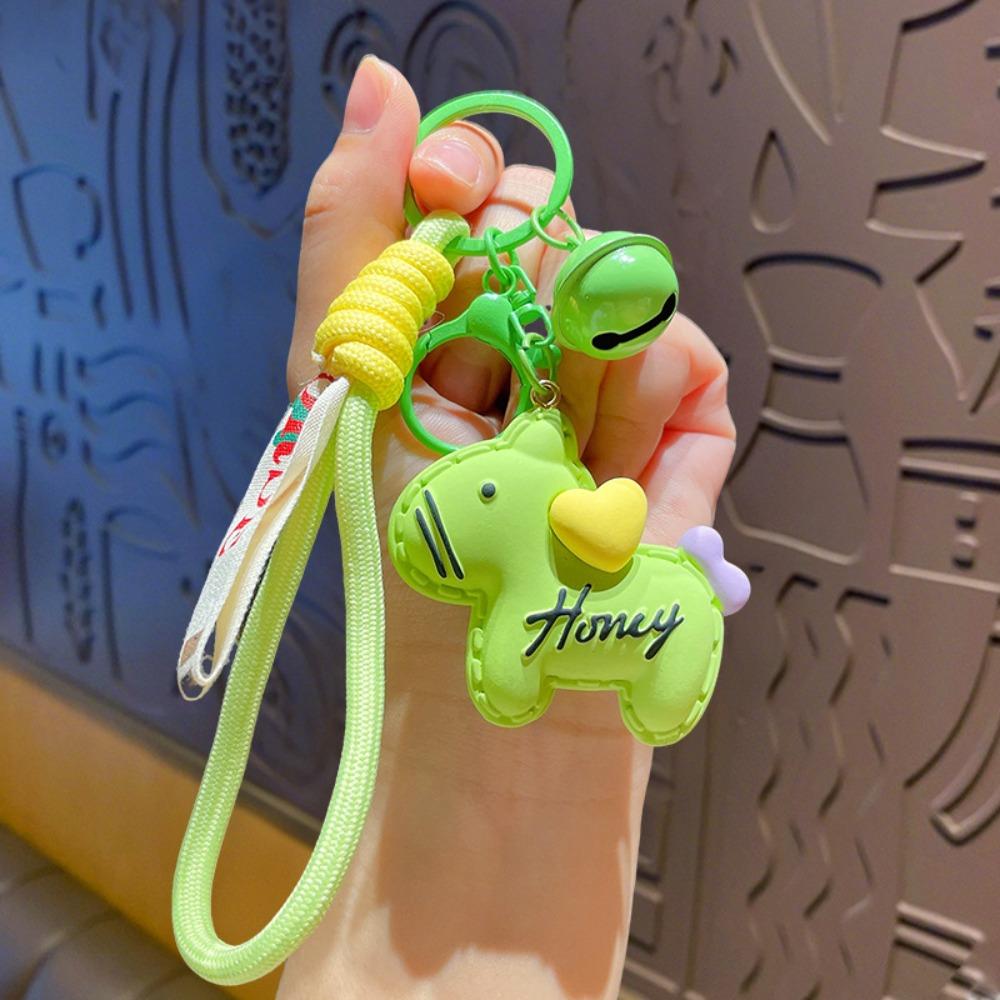 Candy Color Pony Resin Keychain Cute Design Horse Pendants Zodiac Pony Doll Keychain Accessory