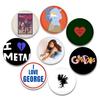 32/44/58mm Famous Music Singer Pins Round Musics Album Brooches for Backpack Accessories Collection Badge Decoration Fans Collection Gift
