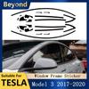 Наклейка на оконную раму автомобиля для Tesla Model 3, аксессуары для внешнего украшения, дверная ручка из ПВХ, черная защитная накладка, полоски