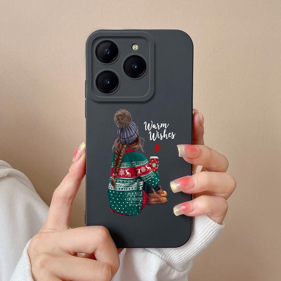 Phone Case For Realme C61 C63 Creative Back Cover For Realme C 61 C 63 Liquid Silicone Funda Full Protection Soft Bumper Cacasa