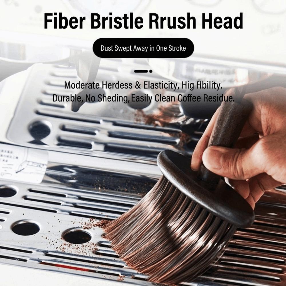 Nylon Espresso Machine Brush Walnut Wood Dust Clean Brush Camera Lens
