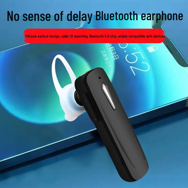 Беспроводная Bluetooth-гарнитура M163 для спорта, одноухая, с низкой задержкой и HD-звонками.
