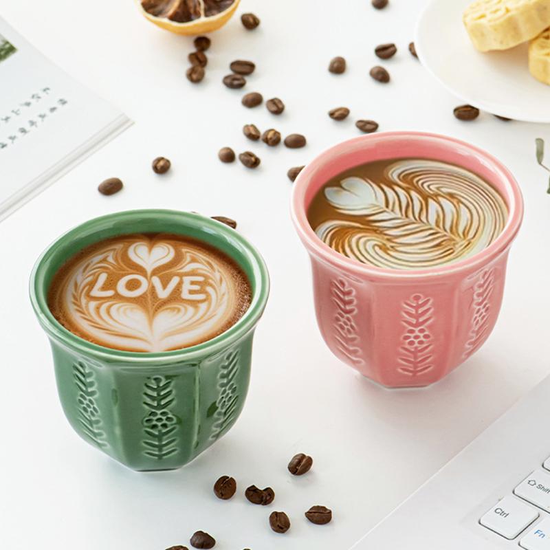 1 шт. Кофейная чашка демонстрирует вкус гладкая поверхность различные места керамика дома ретро дизайн текстура легко чистить наслаждайтесь жизнью