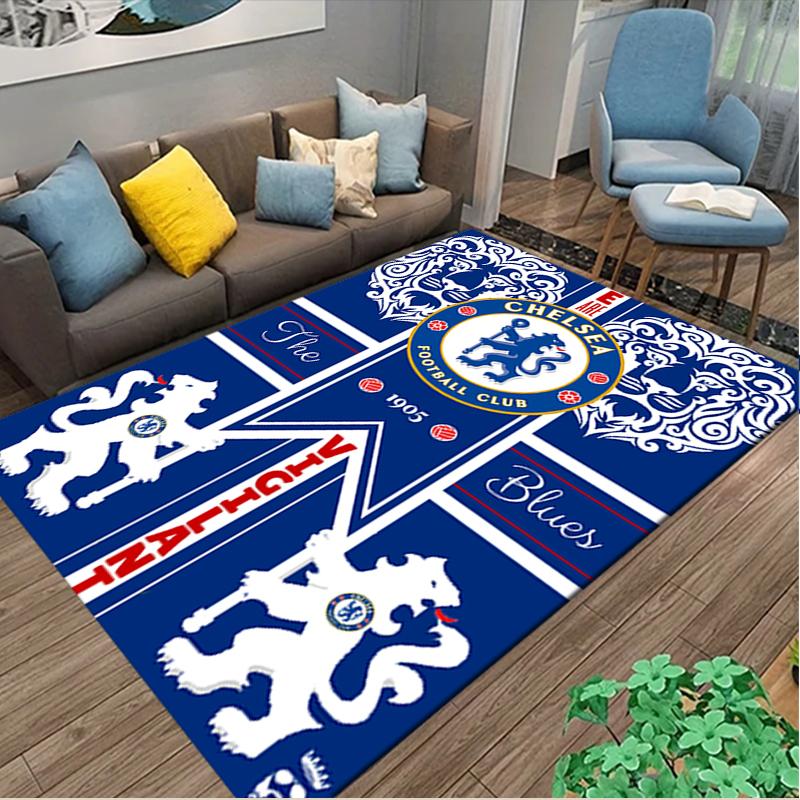 Ковер Chelsea FC, Нескользящий коврик под офисное кресло, Ковер для дома с цифровой печатью, Уникальные декорации для фестиваля