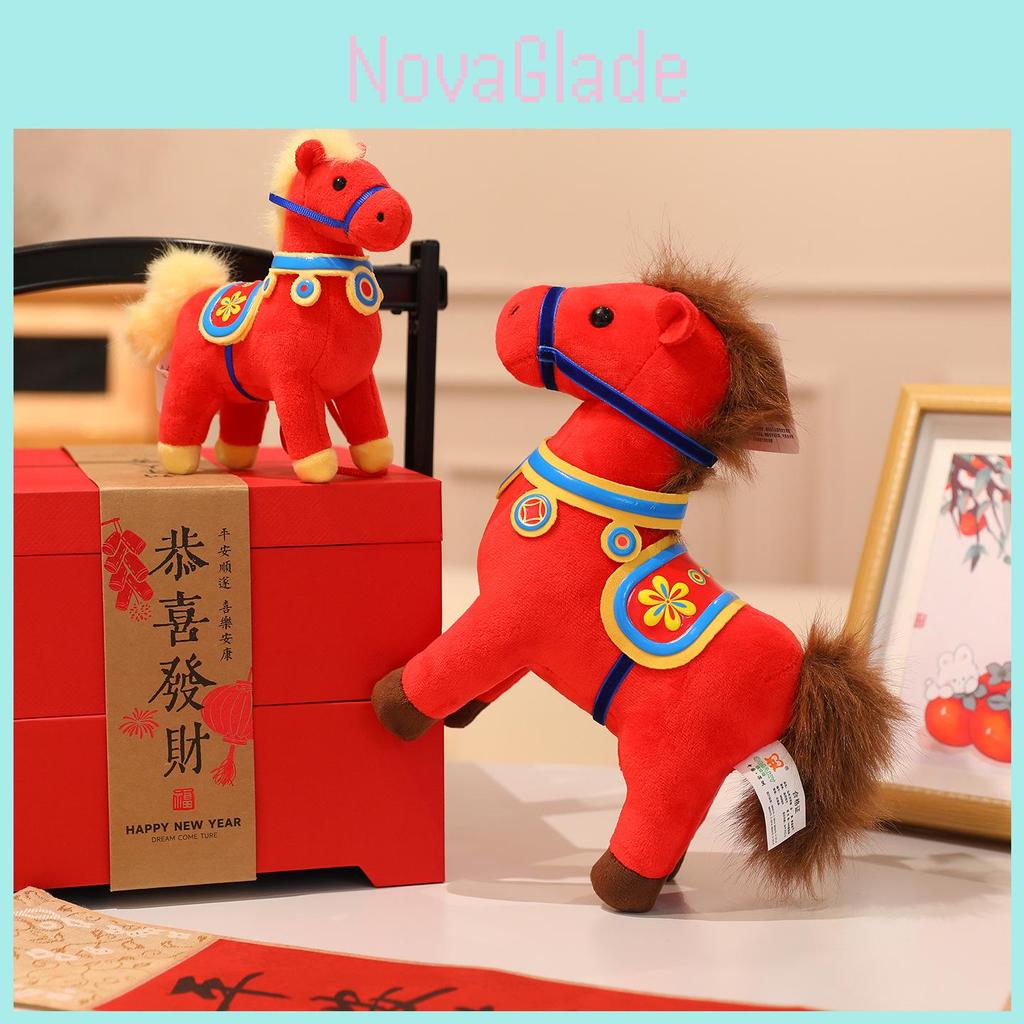 Lucky Horse Soft Plush Toy With Water Crystal Super Soft Material For Holiday Decor And Gifts