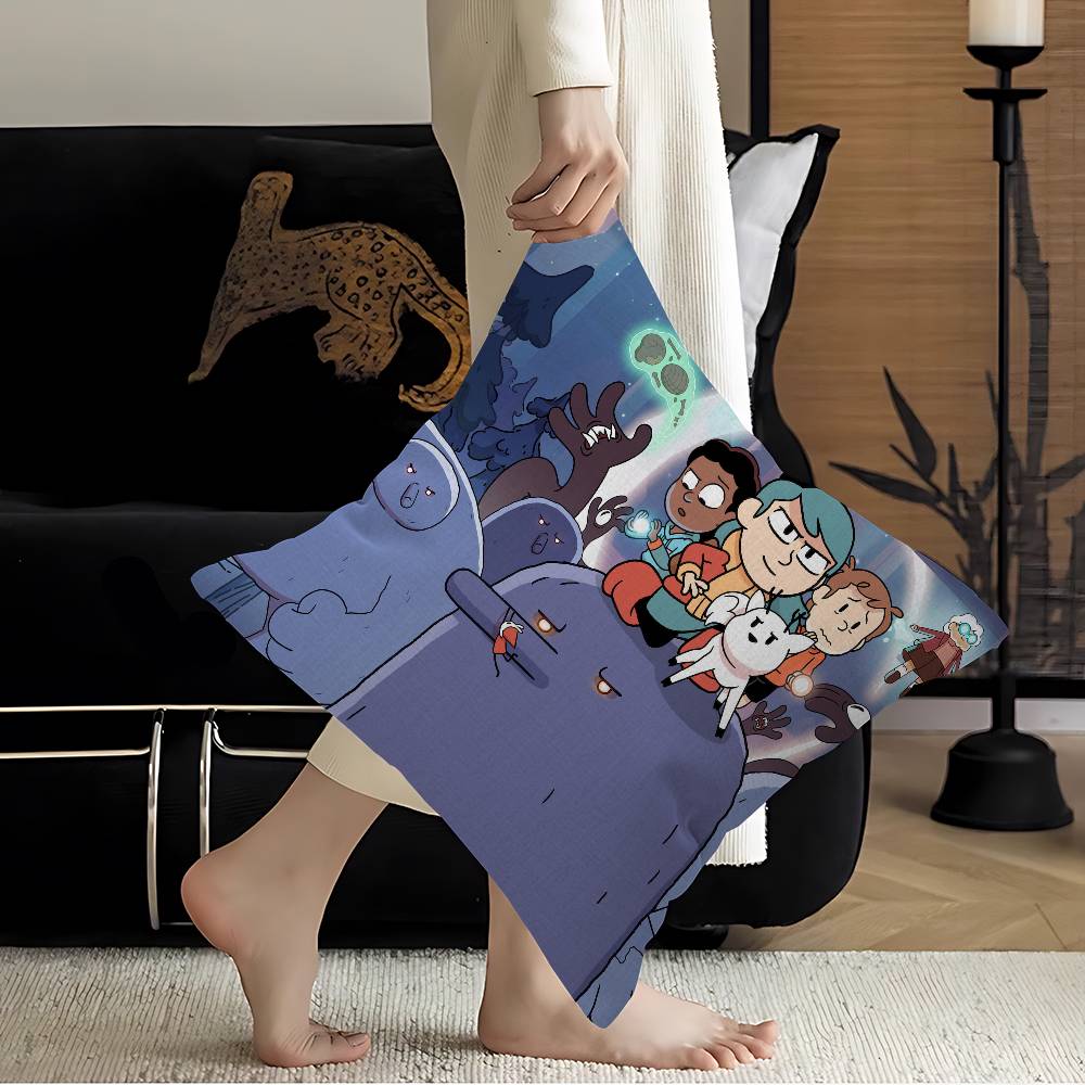 HHilda Cartoon Girl Pillowcase Toon Gift Cushion Cover Bedroom Home Sofa Chair Seat Decor Pillow Case