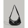 Niche design black retro large-capacity dumpling bag, 2025 new summer fashion versatile shoulder and crossbody bag