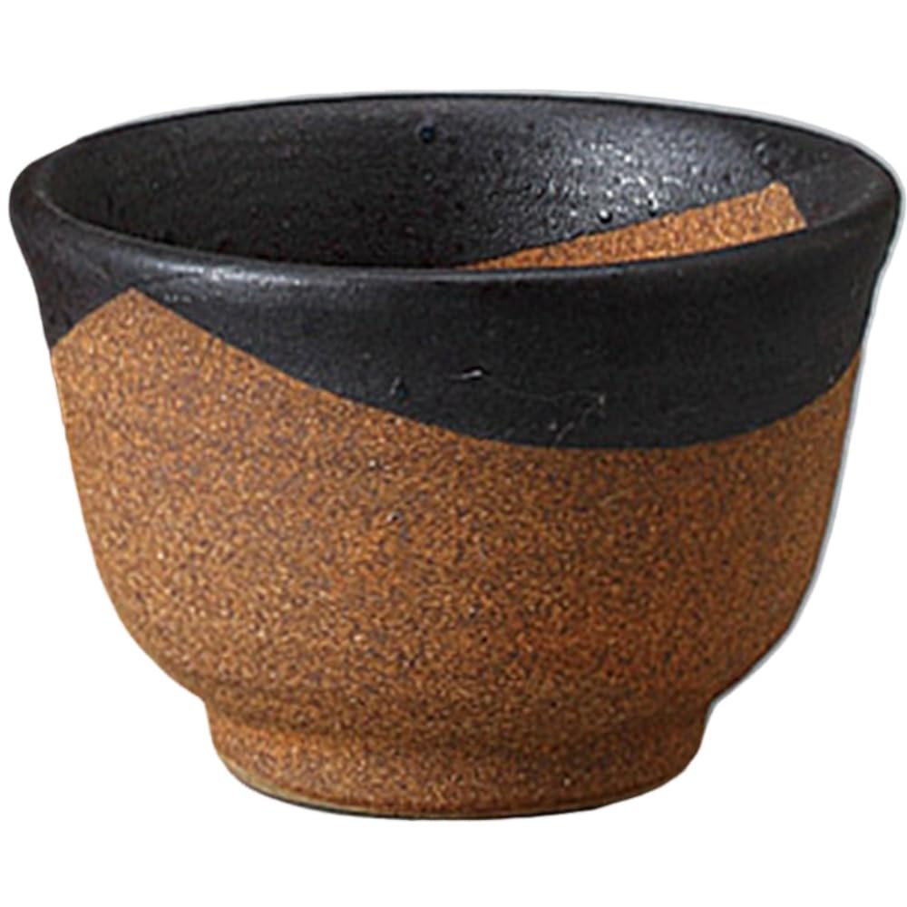 Sake Tokkuri and Ochoko 8cm x Bizen Black Glaze Tokkuri Tokkuri and Sake Cup Set Mino Ware Ale-net Set, Set, H14.3cm, Approx. 300cc, (Large), (2),