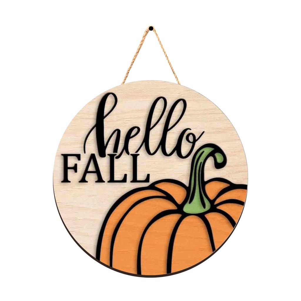 Autumn Decorative Doorplate, Wooden Hanging Doorplate, Suitable For Home Front Door Wall Decoration