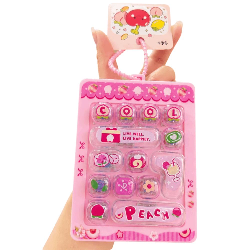14Key Decompression Button Toy Creative Style Keyboard Keychain Mini Keyboard Pendant Children Use