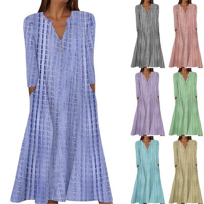 Женское повседневное и модное платье средней длины без рукавов с круглым вырезом