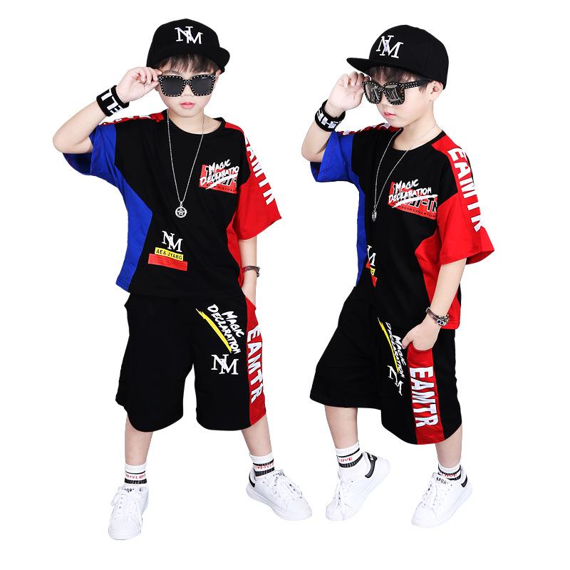 Детская одежда Летние костюмы для мальчиков Детский летний костюм для больших мальчиков Красивый корейский костюм из двух частей