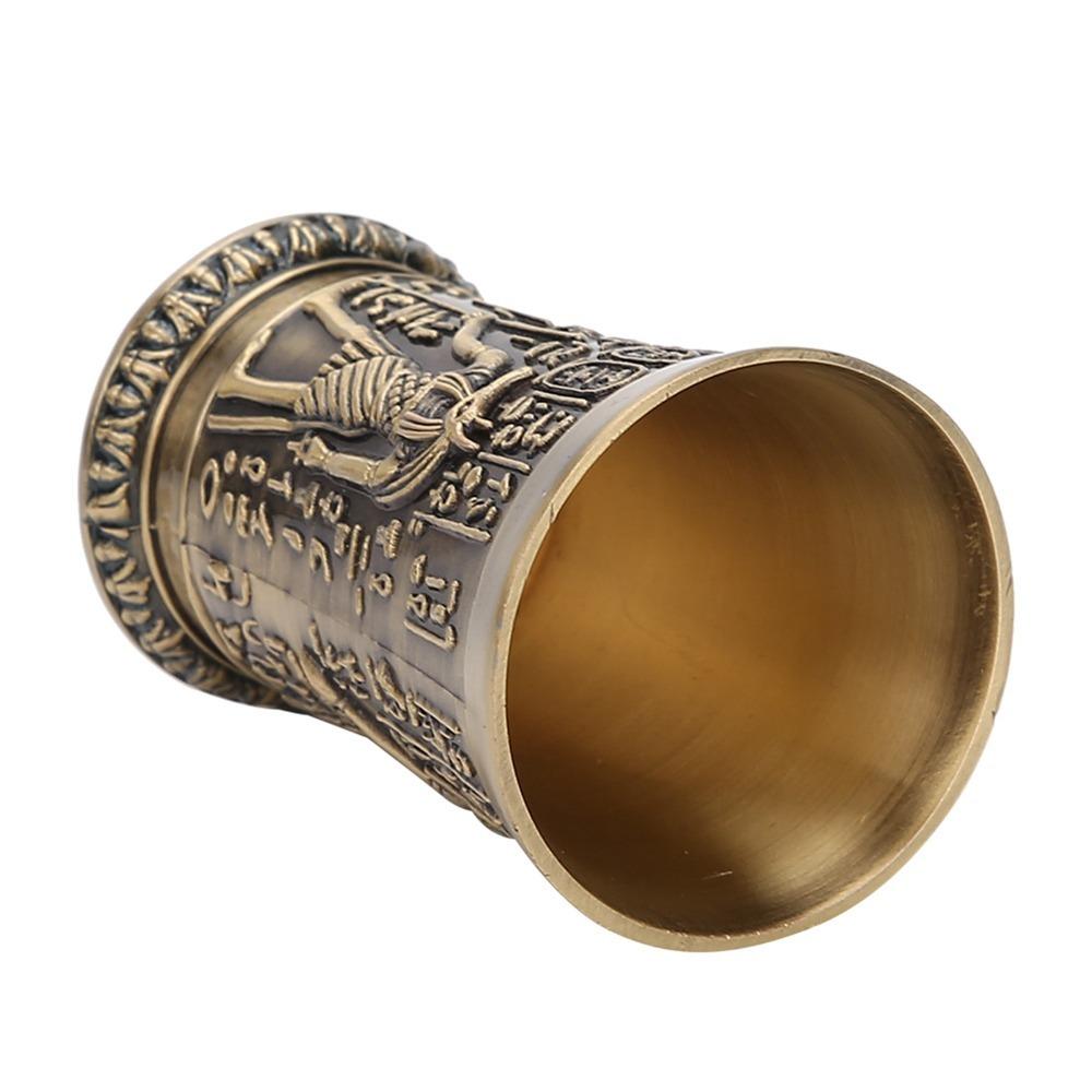 Silver Vintage Shot Glass Zinc Alloy Decoration Ornaments Mini Cup Gift Office Desk Decor