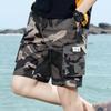 Mens Shorts Summer Cargo Shorts Fashion Knee Length Drawstring Men Shorts Cotton Camouflage Work Bermudas Masculina