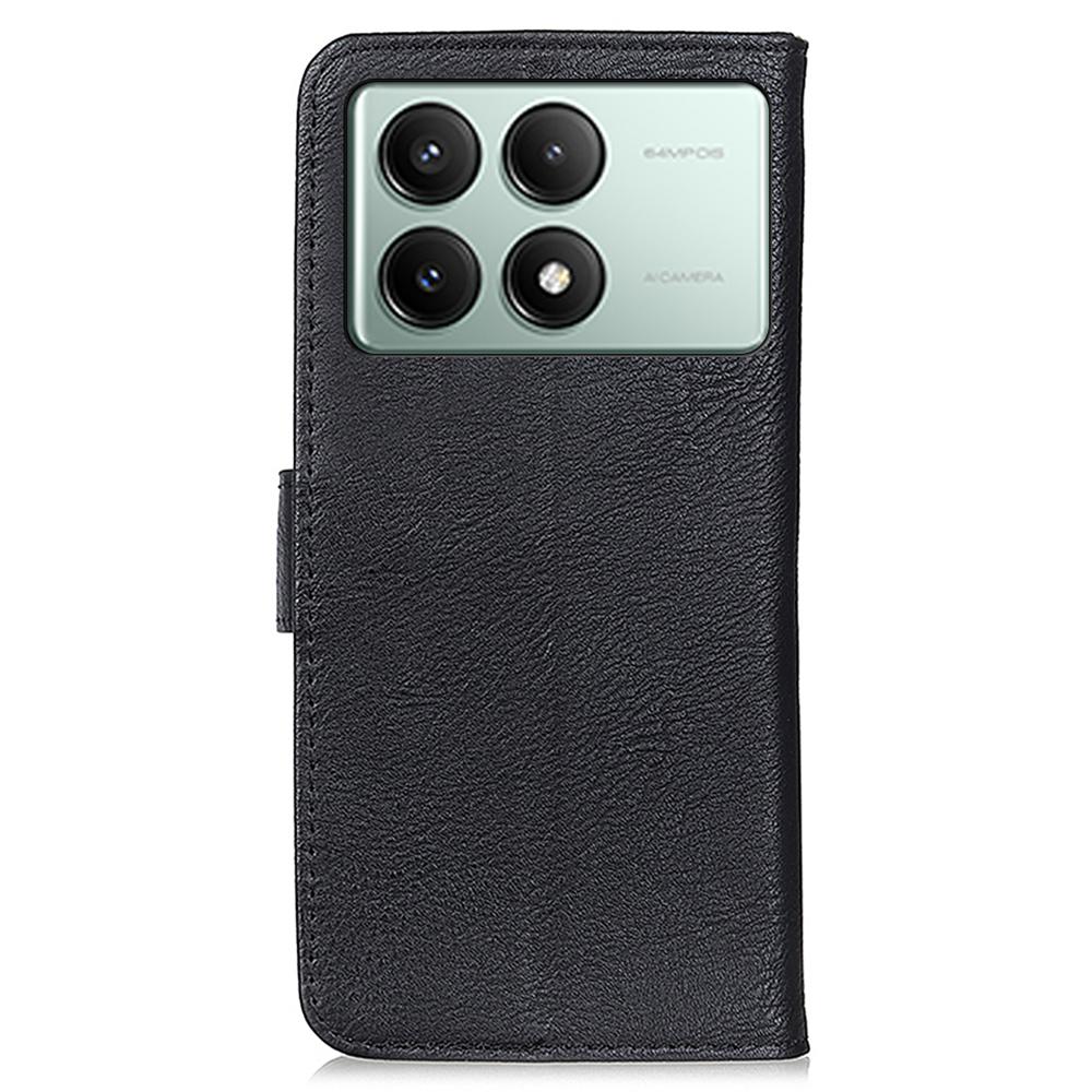KHAZNEH For Xiaomi Redmi K70E 5G/Poco X6 Pro 5G Wallet Phone Case Cowhide Texture Leather Cover