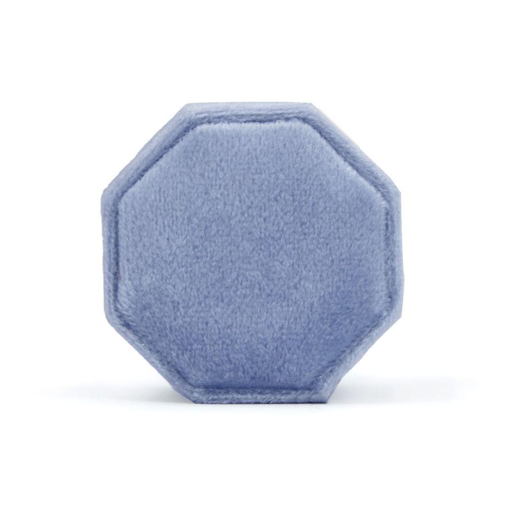 Exquisite Octagonal Display Box With Detachable Lid Velvet Jewelry Box Ring Storage Box