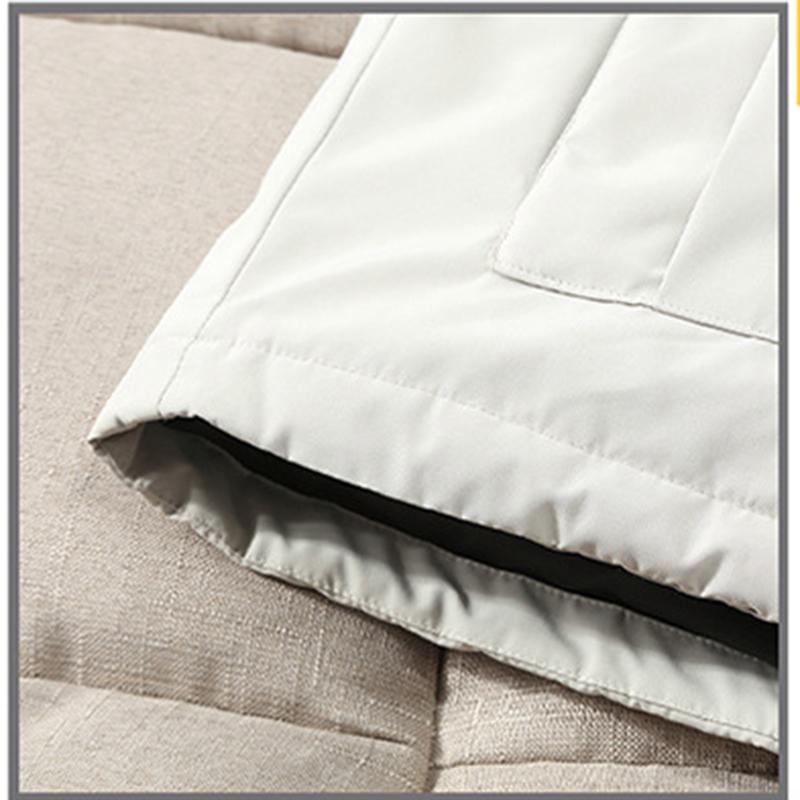 Свободная пуховая куртка с меховым воротником и меховым воротником, женская куртка средней длины для пар, утепленная зимняя одежда для мужчин и женщин в одной версии