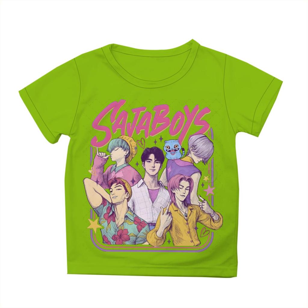 Children's cartoon pattern T-shirt, short sleeved T-shirt, KPOP animated T-shirt, gift, children's clothing