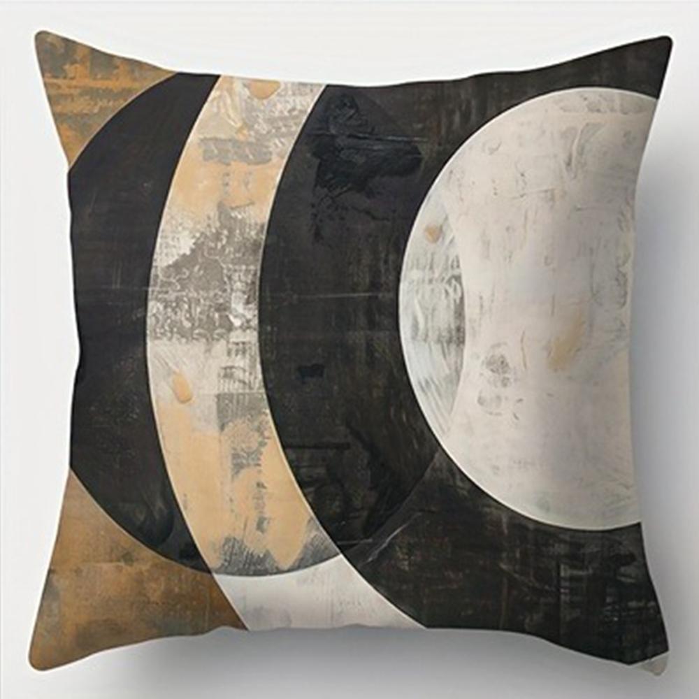 Геометрическая наволочка с кругами, декоративная, супермягкий полиэстер, для гостиной, дивана, спинки, автомобильная, для дома