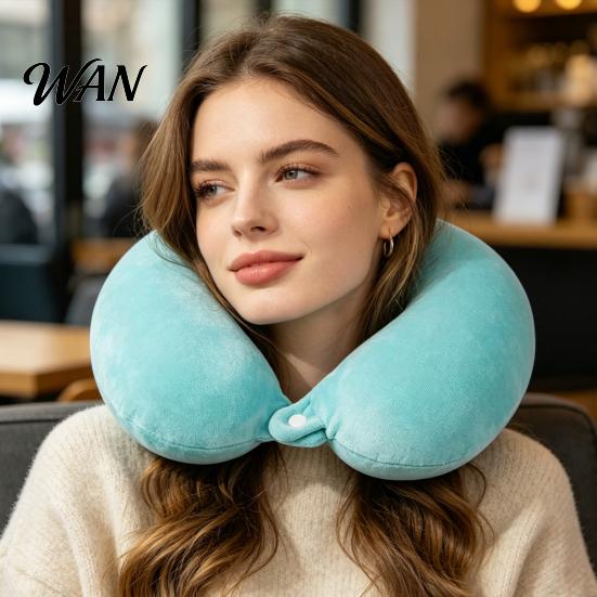 Versatile Travel And Home Pillow Memory Foam Neck Pillow, U Shaped Headrest for Airplane Nap Office Car, Soft Support Nap, Removable Washable