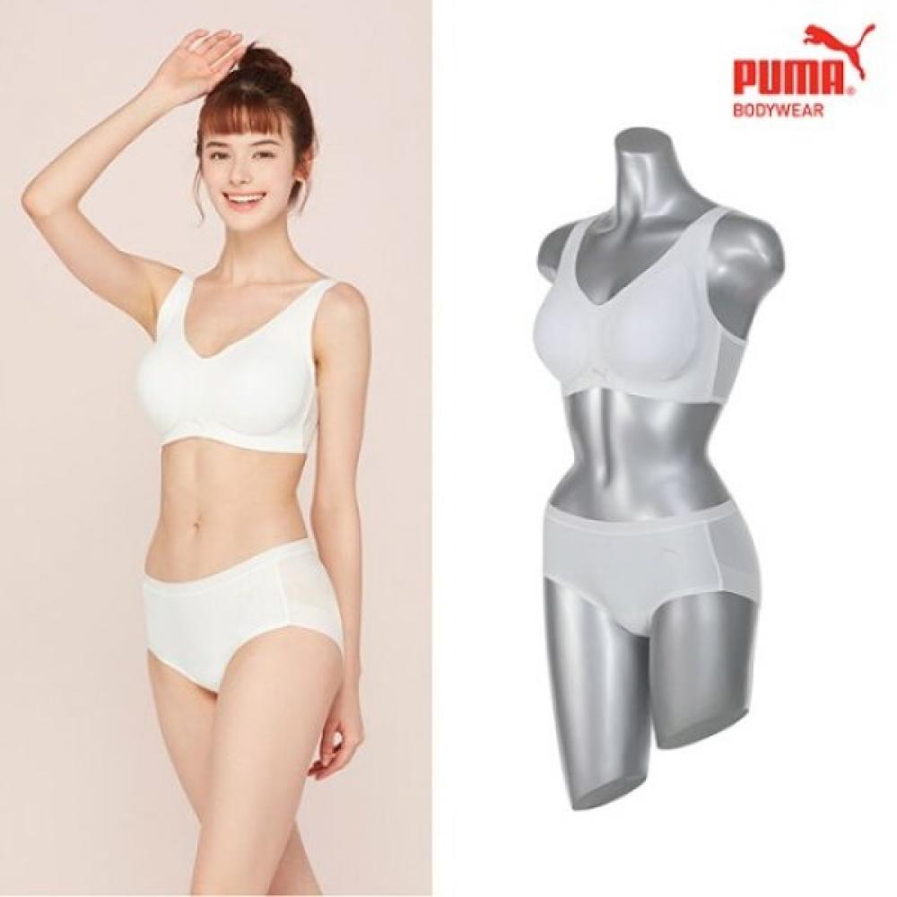 Puma Bodywear Puma Skin Like Bra Panty Set 2 PieceS White Women S lateSt