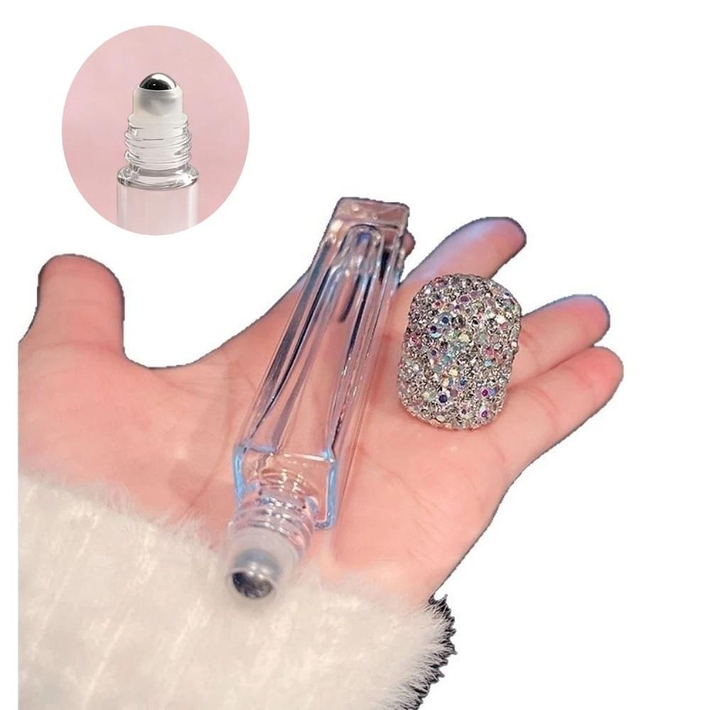 Creative Rhinestone Bottle Empty Refillable Rhinestone Oil Diffuser Bottle Decorative 10ML Essential Oil Bottle Home Decoration