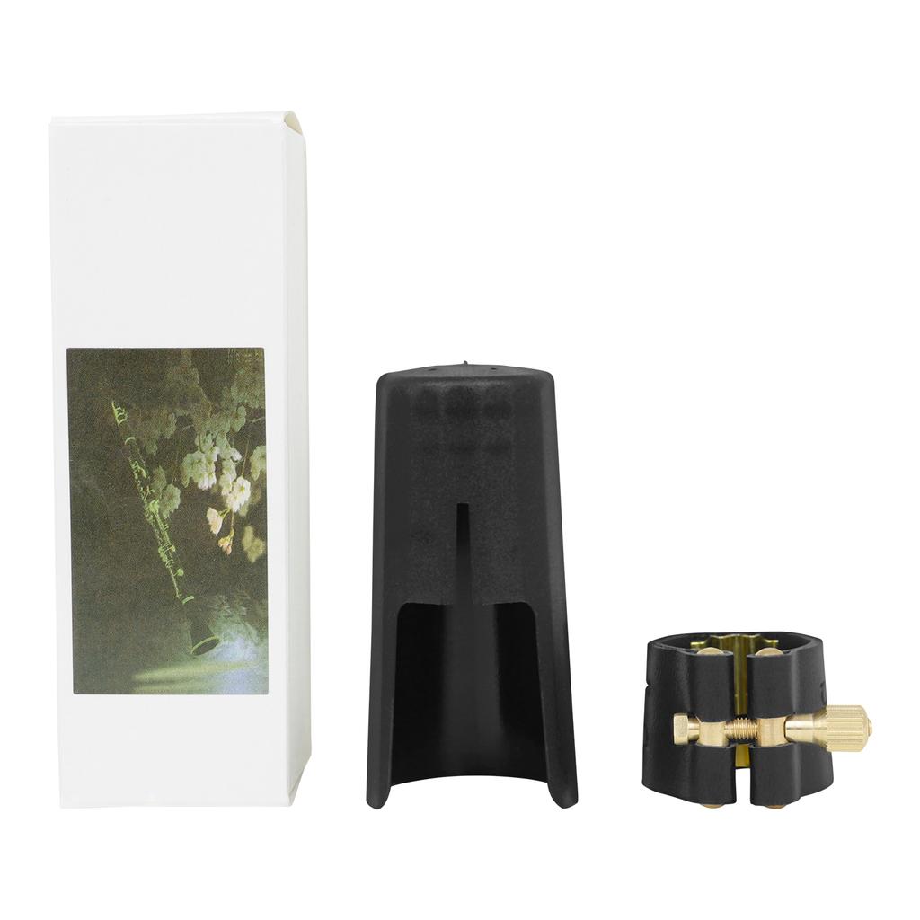 Металлическая пряжка для саксофона, кожаный зажим + колпачок, одинарный медный винт, регулировочная лигатура для саксофона, компактная