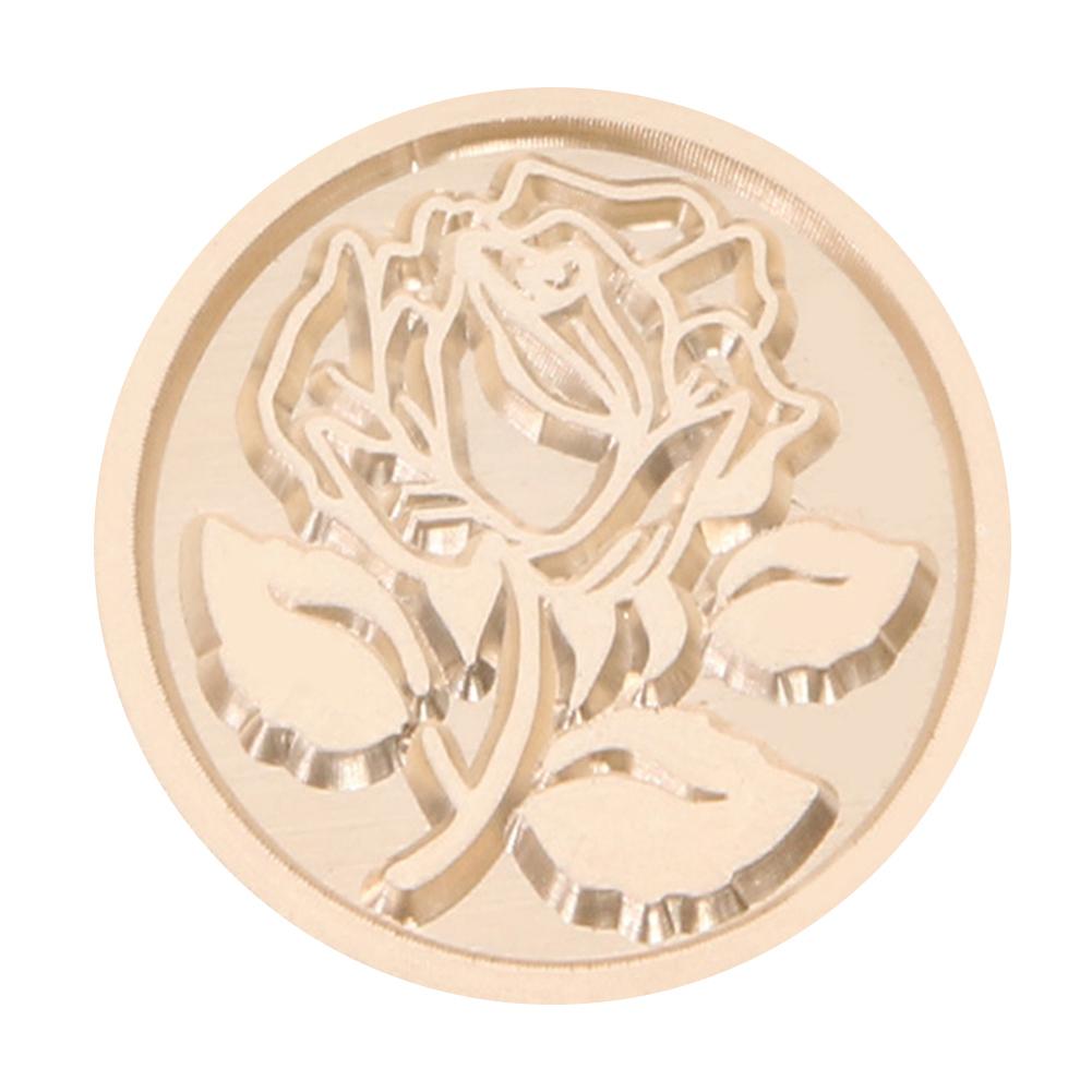 Gold-plated Brass Head Paint Seal Retro DIY Envelope Wax Seal Stamp Post Decor