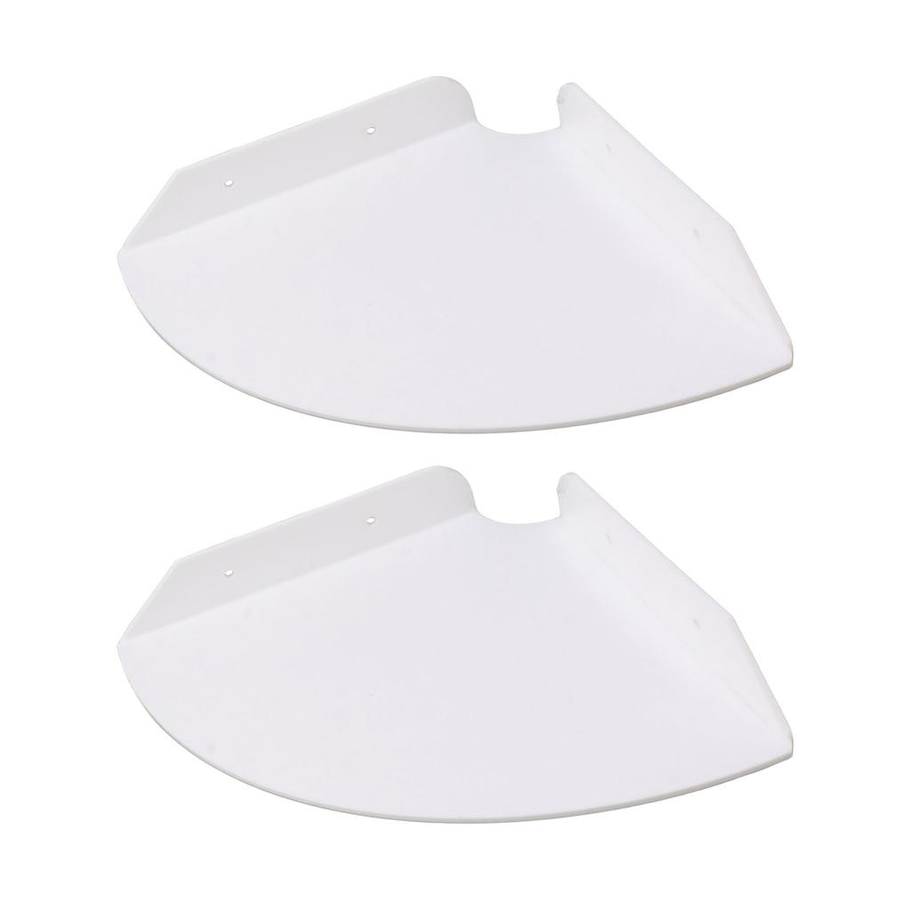 2pcs Wall Mount Floating Corner Shelves Quarter Round Hanging Corner Shelves for Bedrooms Living Rooms Shower Room