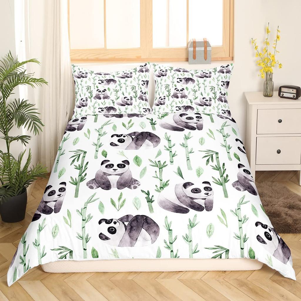 Пододеяльник с изображением лесной тематики King Queen, милый комплект постельного белья с изображением животных из мультфильмов, медведя, дерева, дикой природы, покрывало из полиэстера