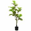 VidaXL Artificial Ficus 30 Leaves 125 Cm Green, Artificial Plant, Fake Ficus Plant, Fake Plant, Fake Ficus Tree, 4103580