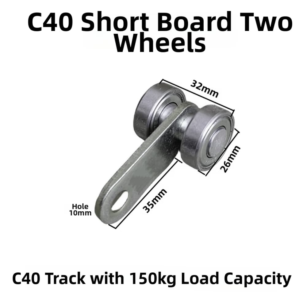 Колеса для раздвижных дверей на двойных подшипниках Сверхпрочные для плавного легкого хода Идеально подходят для раздвижных дверей и стальных направляющих
