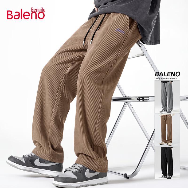 Мужские брюки Baleno из шенилла прямого кроя в стиле кэжуал