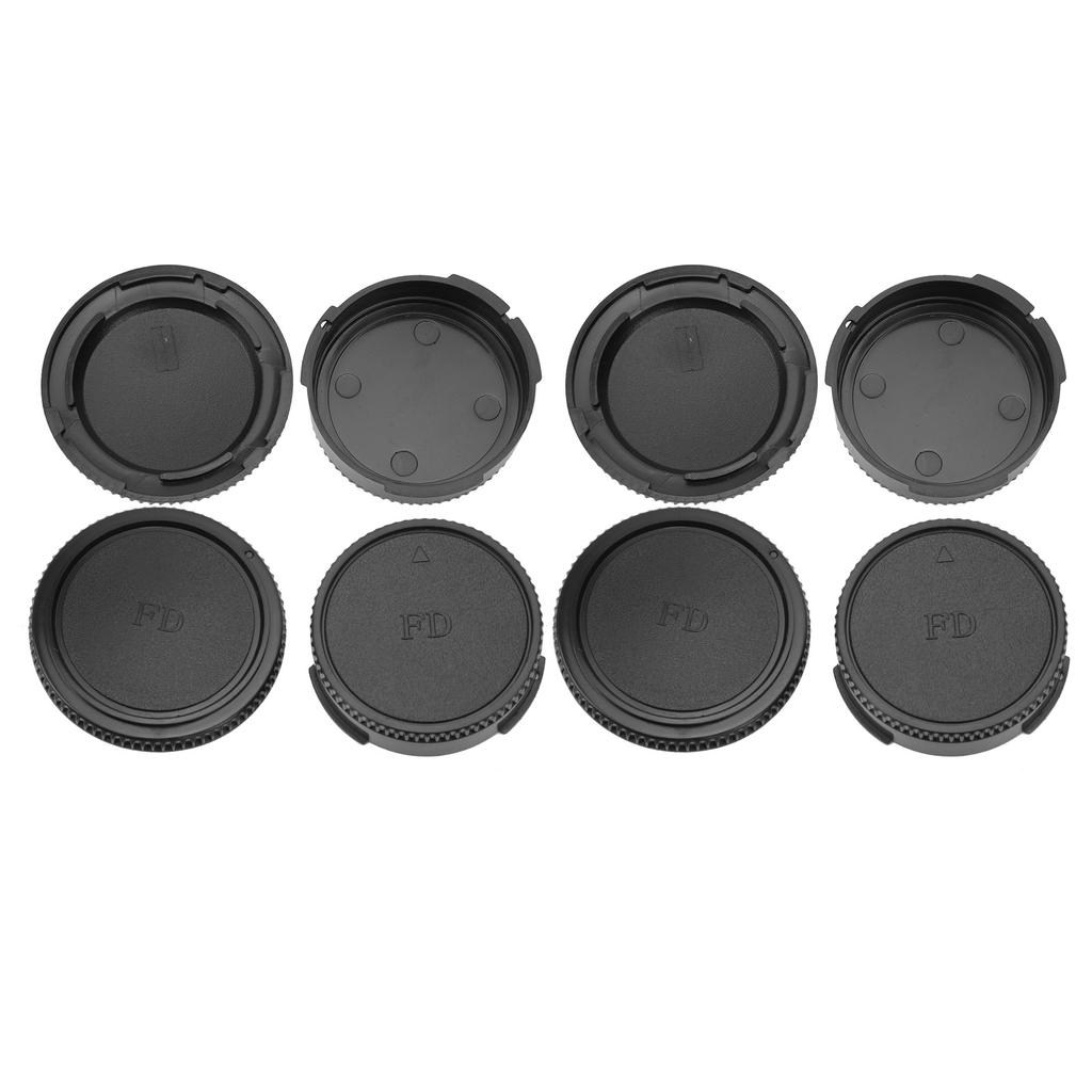 Camera Front Body Cap Rear Lens Cap Cover Set Compatible for Canon FD Mount Lens and Body