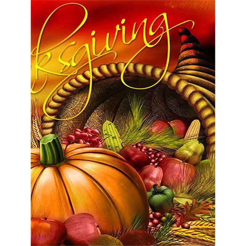 5D Diy алмазная живопись цветок тыква набор для вышивки крестом круглая вышивка мозаика художественная картина горный хрусталь подарок на Хэллоуин