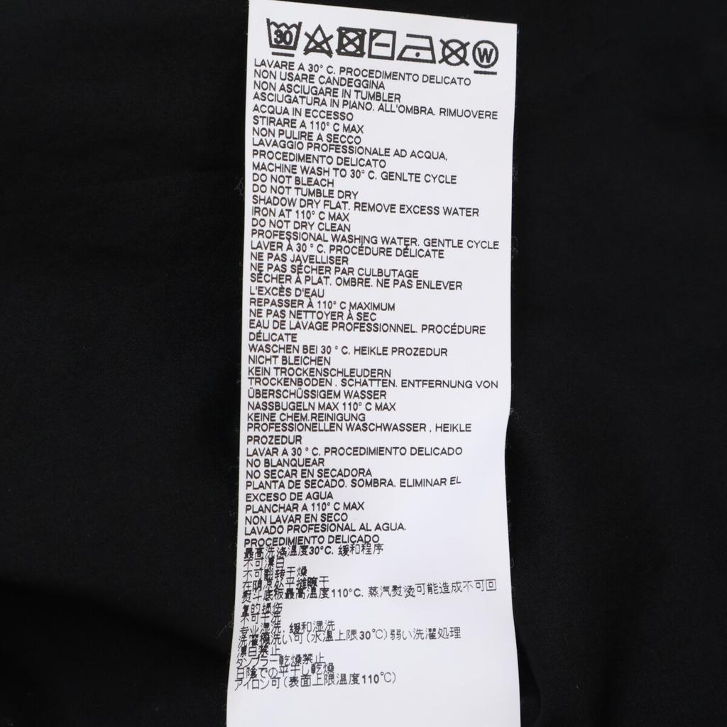 MM6 S32DL0261 20AW Черная блузка с оборками топы S черныйПодержанный