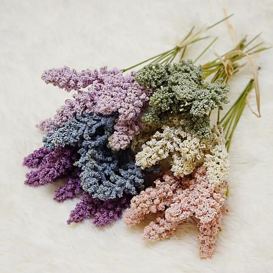 1 букет Искусственный цветок Моделирование растения DIY Свадебная вечеринка Праздничный декор