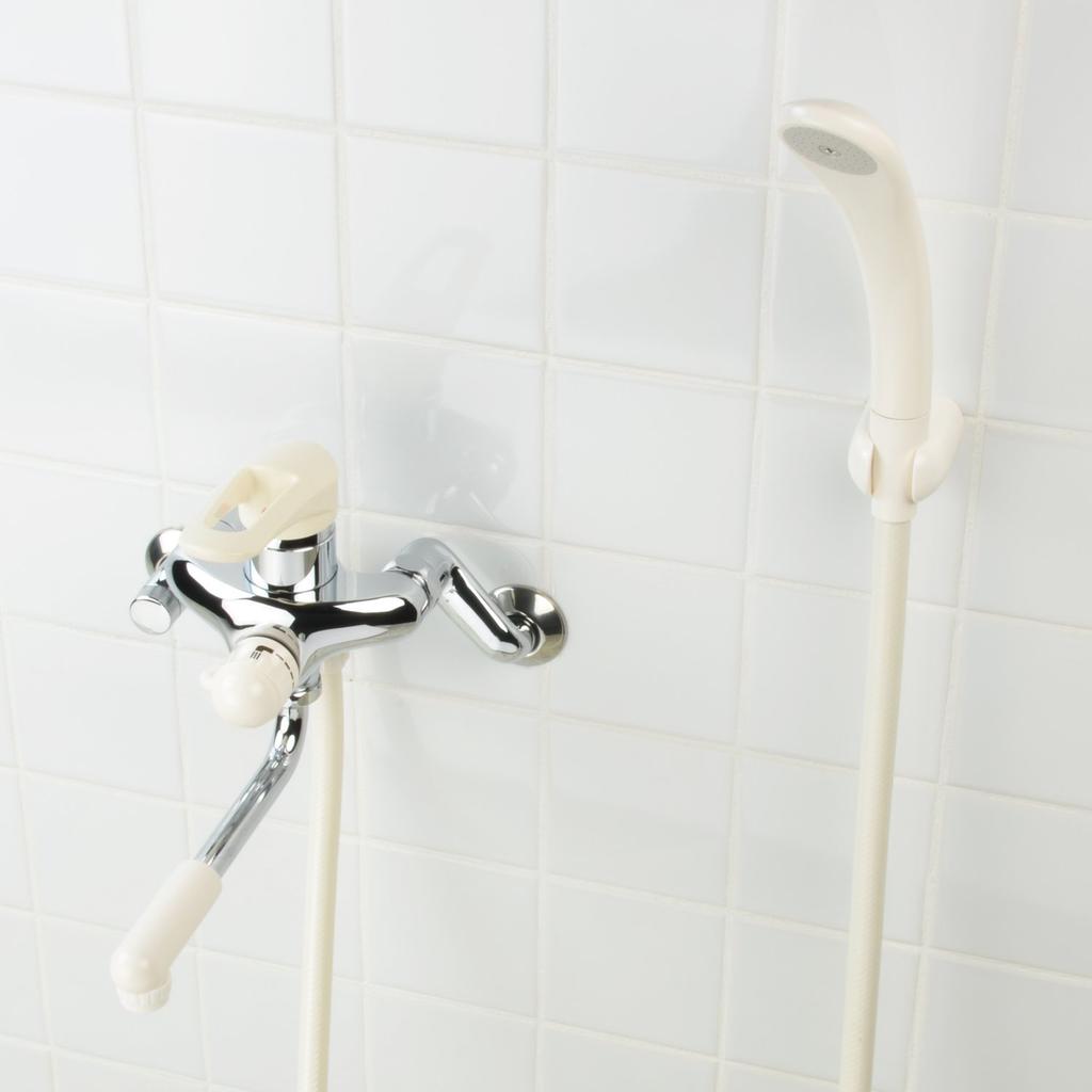 Настенный смеситель для ванной комнаты Kakudai с одним рычагом и водосберегающим наконечником для трубы Get Resin General Area Технические характеристики Душ, Не нагревается, Рычаг,