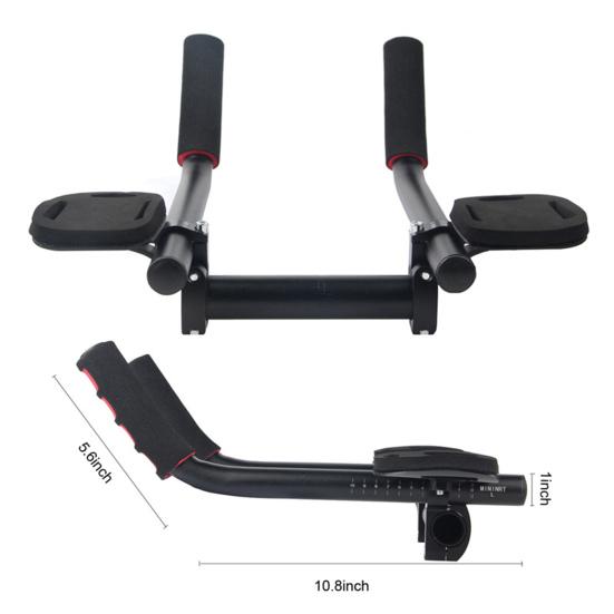 Bike Rest Handlebar High Strength Aluminium Alloy Thick Sponge Arm Cushion Cycling Bicycle Relaxation Handle Handle Bar MTB Road Bike Arm Rest Bar