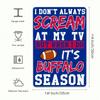 Новый заголовок: Металлическое настенное искусство для фанатов НФЛ Buffalo Bills – Сине-красный жестяной знак, Декор с мемом «Кричащий в день игры»