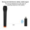 Qiilu Wireless Microphone for Karaoke Handheld VHF USB Receiver Black ABS Plastic Professional Universal