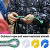 Outdoor Rope End Protective Cover, Plastic Anti-Wear U-shaped Machine Sewn Rope Protector, Rope End Protective Sleeve for Camping,