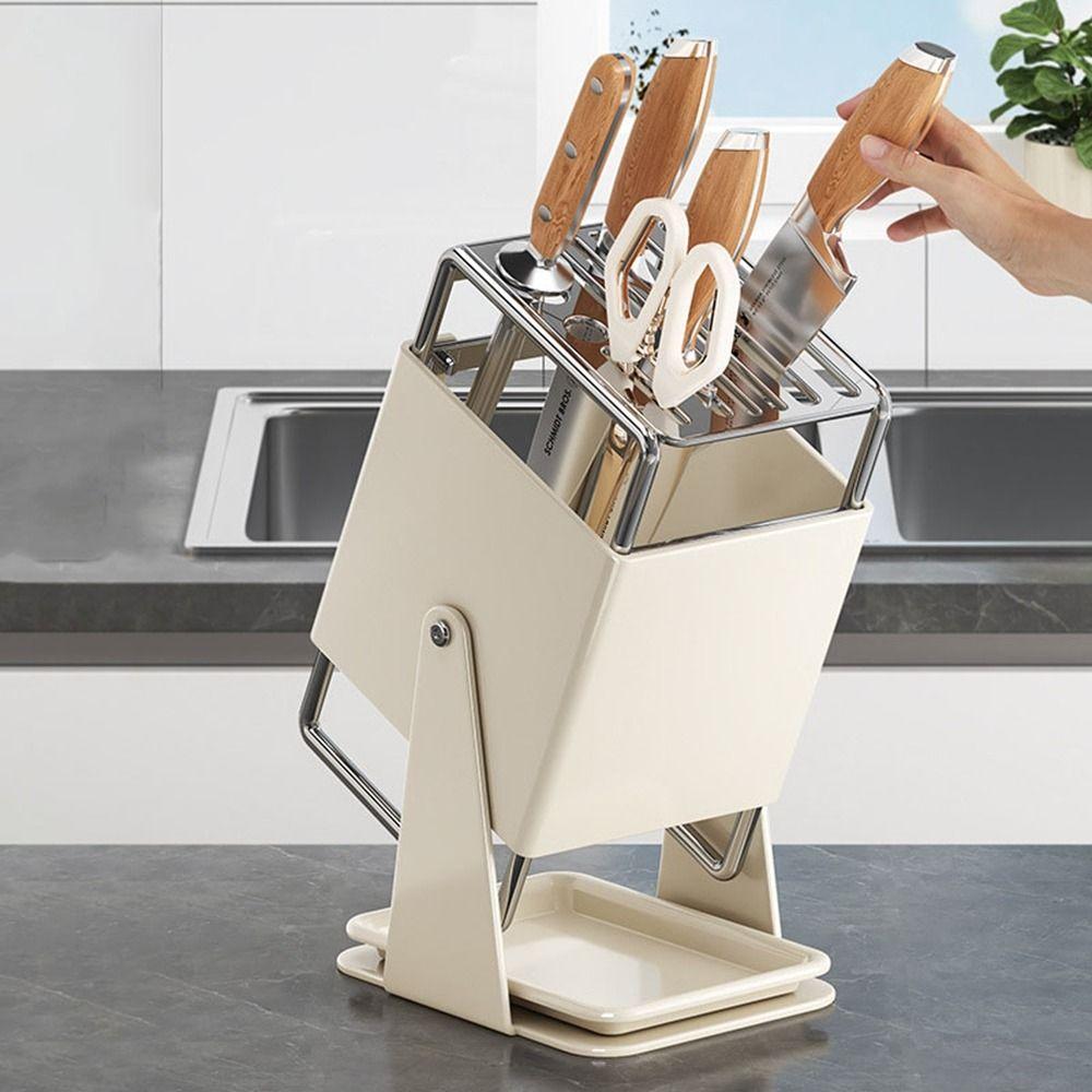 Anti-slip Stainless Steel Cutter Holder Stable Chopstick Bucket Modern Cutlery Organizer for Home