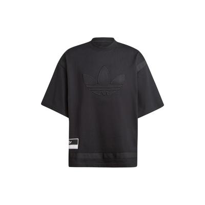 Футболка Originals Street Premium Adibreak American Retro свободного кроя с коротким рукавом и принтом логотипа, мужские топы, черная IP3283