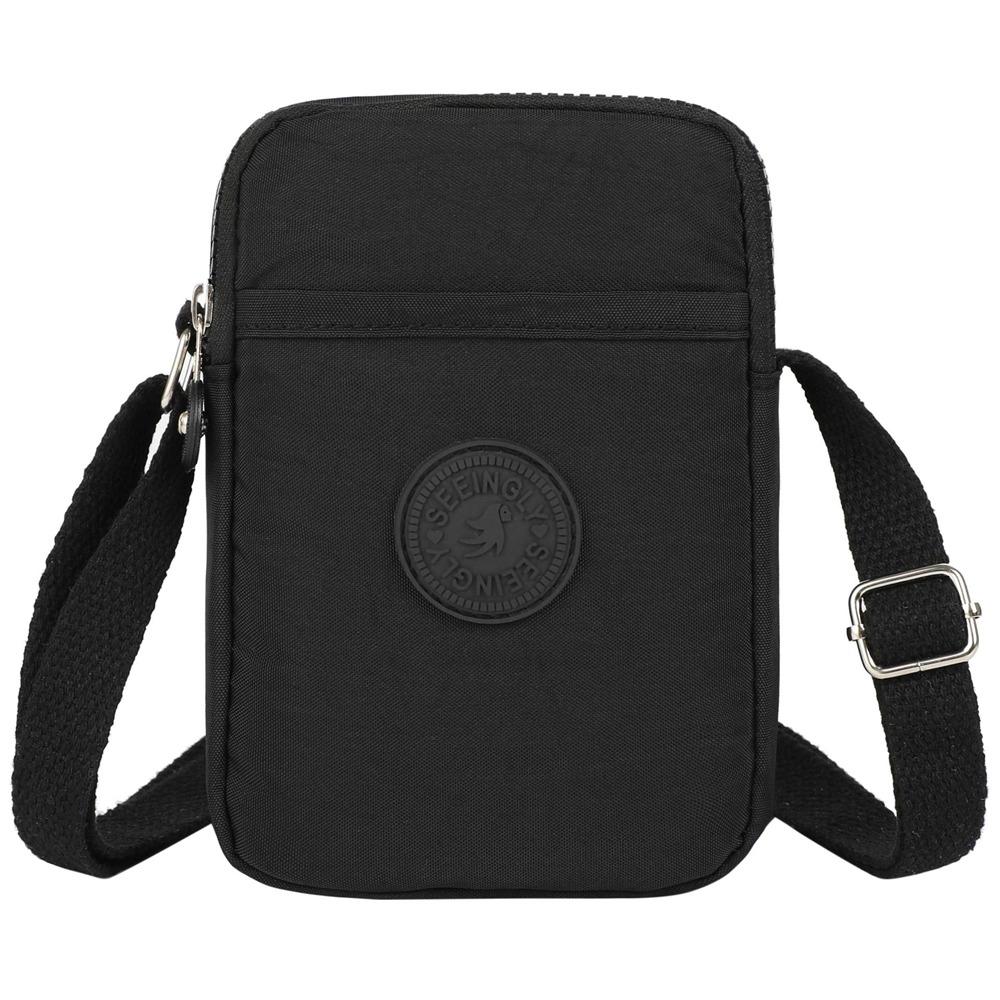Multi-functional Shoulder Bag Nylon Small Phone Bag Vintage Zipper Crossbody Bag  Storage Bag