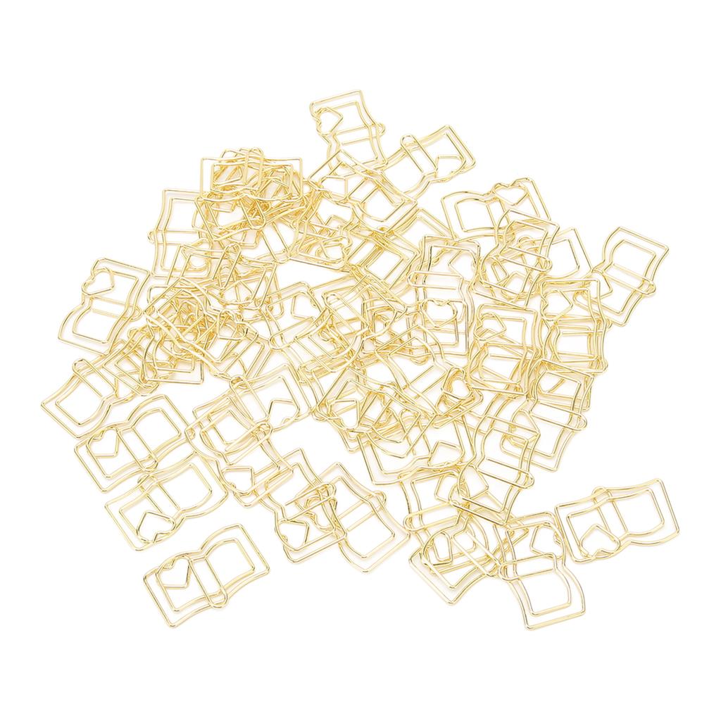 50 шт. скрепок для бумаги, портативные, уникальная форма, противоскользящие, сильная сила зажима, многоразовые для школы