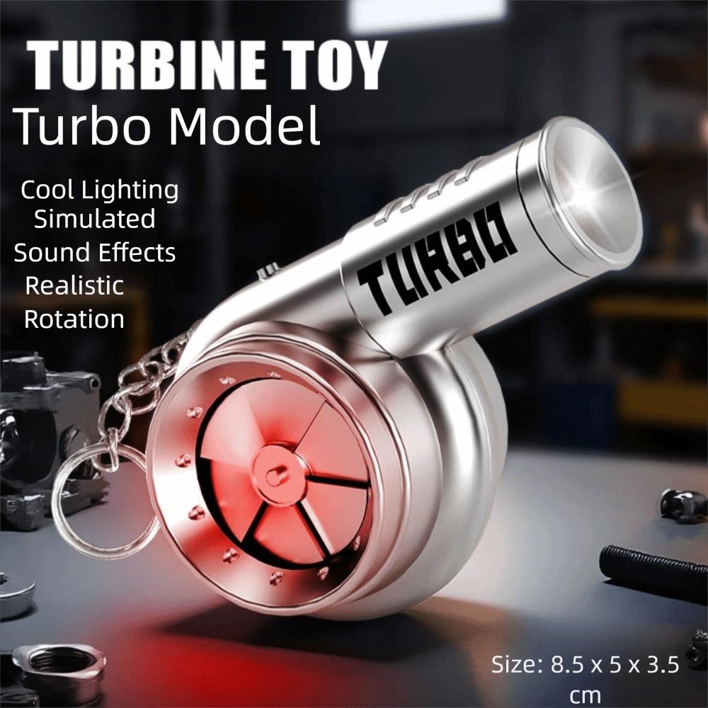 Light Torch Turbo Key Chain With Sound Simulation Turbo Toys Turbocharging Pendant Christma Gifts