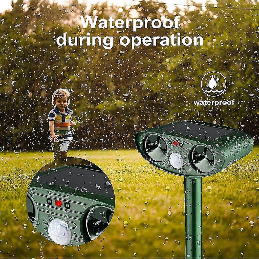 Ultrasonic Cat Repeller, Solar Powered Cat Repeller, Ultrasonic Rodent Repellent With Motion Sensor, Waterproof Outdoor Cat Repeller For Anti Cats Dog